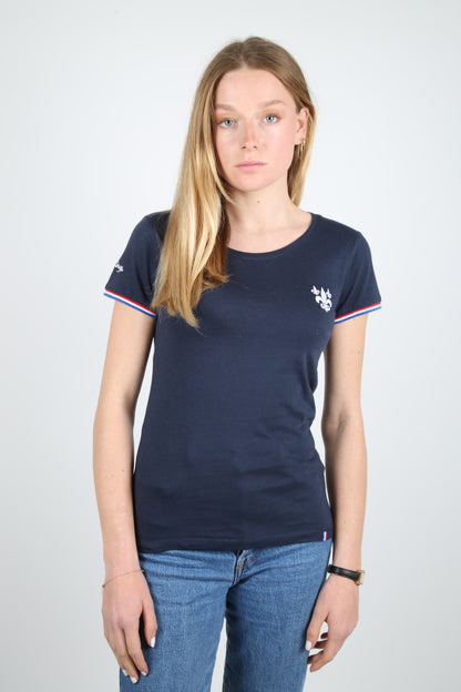 T-shirt  manche courte petite Fleur de Lys tricolore